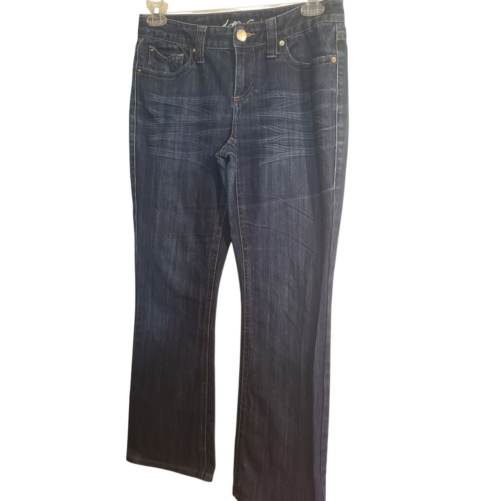 INC International Concept Jeans SZ 8 Boot Leg Regular Fit Stretch Mid Rise Denim